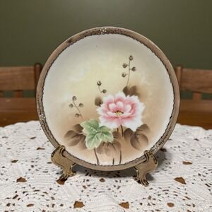 The Jonroth Studios Hand Painted Antique Japanese Porcelain Floral Plate